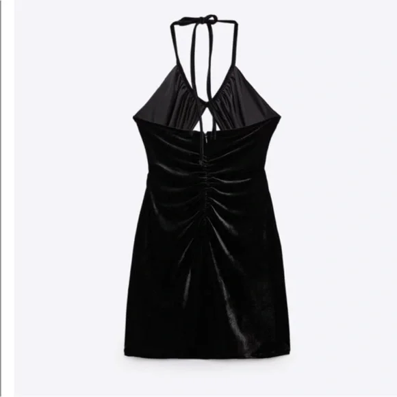Black zara velvet dress - Picture 3 of 8